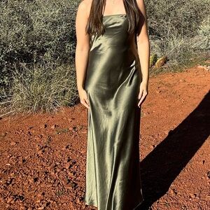 CAMI NYC Noelle Floral Strapless Midi Dress Color: SENCHA  Size S